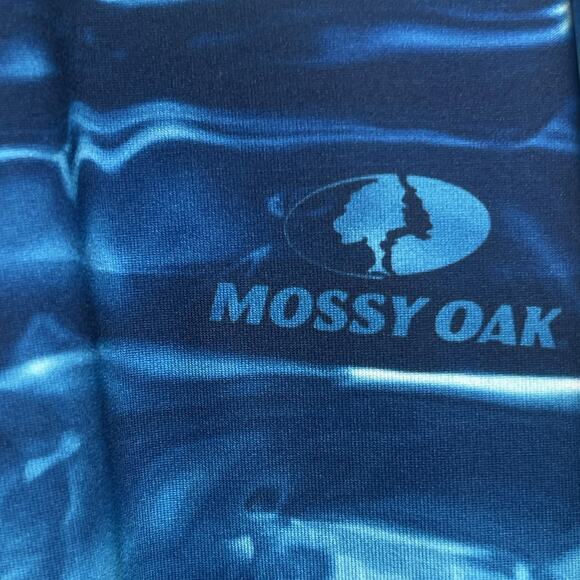 Huk Performance Fishing Shirt Mens Medium Blue Mossy Oak Hydro Long Sleeve UPF - Picture 4 of 10